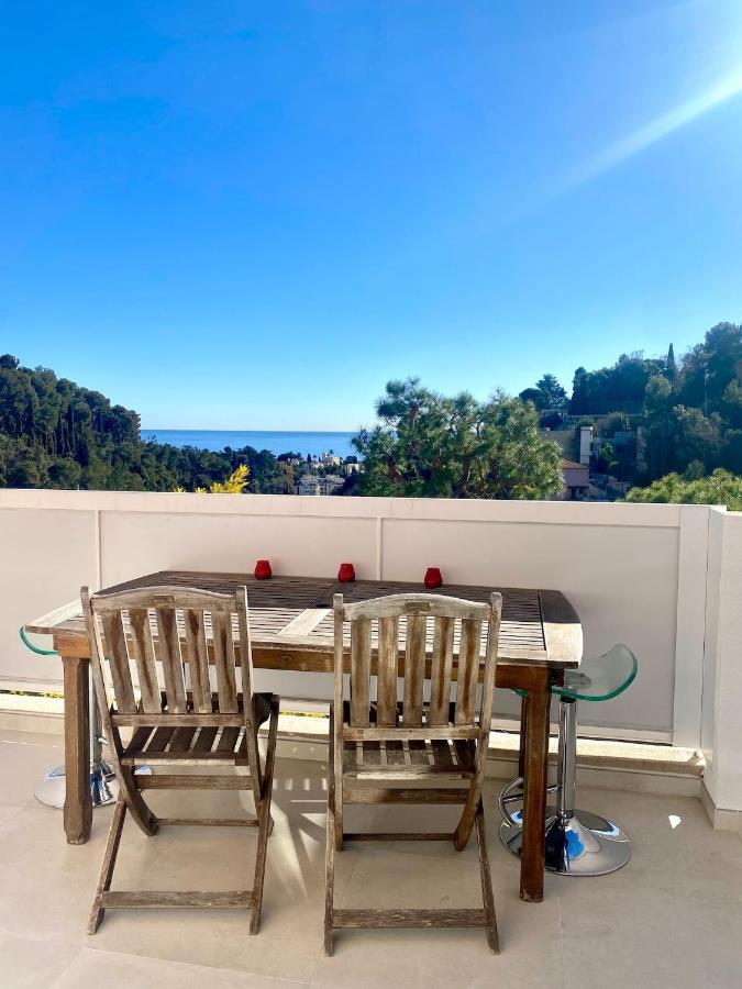 Appartement Luxe - 3 Pieces Avec Vue Mer, Piscine Et Tennis Nice Bagian luar foto