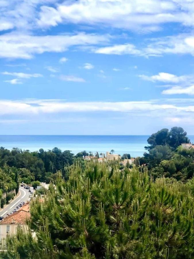 Appartement Luxe - 3 Pieces Avec Vue Mer, Piscine Et Tennis Nice Bagian luar foto