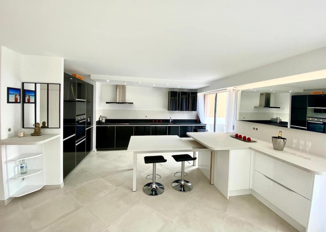 Appartement Luxe - 3 Pieces Avec Vue Mer, Piscine Et Tennis Nice Bagian luar foto